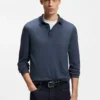 Gestrickter Polo-Pullover aus Schurwolle