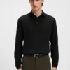 Gestrickter Polo-Pullover aus Schurwolle