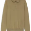 Gestrickter Polo-Pullover aus Schurwolle