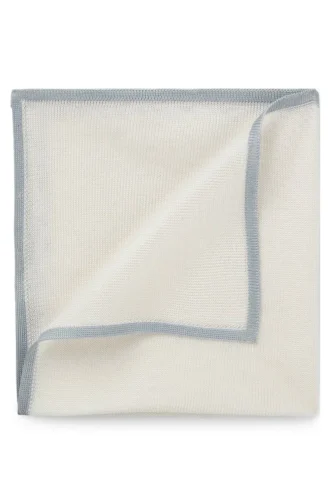 Gestricktes Einstecktuch aus italienischer Seide