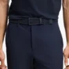 Gewebter Gürtel mit Lederbesatz und Logo-Detail