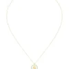 Goldfarbene Halskette mit Double-B-Monogramm-Anhänger