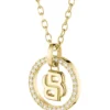 Goldfarbene Halskette mit Double-B-Monogramm-Anhänger