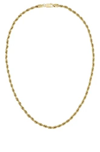 Goldfarbene Halskette mit Kette im Seilstil