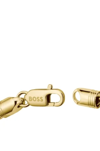 Goldfarbene Halskette mit Kette im Seilstil