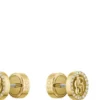 Goldfarbene Ohrringe mit Kristallen und Double-B-Monogramm