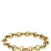 Goldfarbenes Armband mit blütenblattförmigen Gliedern