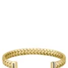 Goldfarbenes Armband mit Fischgrätenmuster