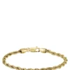 Goldfarbenes Armband mit Kette im Seilstil