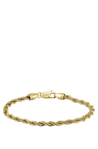 Goldfarbenes Armband mit Kette im Seilstil