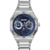 #GRAIL SPORT Silbertönige Uhr mit blauem Zifferblatt