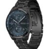 Grand Prix 44 Chronographenuhr mit blauem Zifferblatt