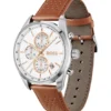 Grand Prix 44 Chronographenuhr mit perforiertem Lederarmband
