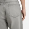 Graue Baggy-Fit-Jeans aus stonewashed Denim