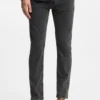 Graue Delaware-Jeans in Slim-Fit-Passform aus Stretch-Denim