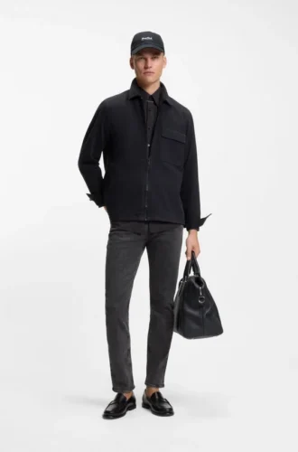 Graue Delaware-Jeans in Slim-Fit-Passform aus Stretch-Denim