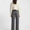 Graue Jeans im Boyfriend-Schnitt aus festem Denim