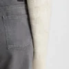 Graue Jeans im Boyfriend-Schnitt aus festem Denim