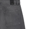 Graue Jeans im Boyfriend-Schnitt aus festem Denim
