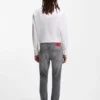 Graue Jeans in Extra-Slim-Fit aus Stretch-Denim