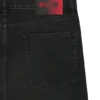 Graue Jeans in Regular-Fit aus Denim mit Vintage-Waschung