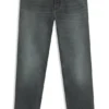 Graue Jeans in Regular-Fit aus festem Denim