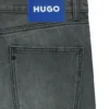 Graue Jeans in Regular-Fit aus festem Denim