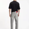 Graue Jeans in Regular-Fit aus stonewashed Denim