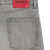 Graue Jeans in Regular-Fit aus stonewashed Denim