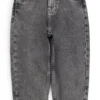 Graue, locker sitzende Jeans für Kinder aus Baumwoll-Denim