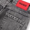 Graue, locker sitzende Jeans für Kinder aus Baumwoll-Denim