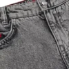 Graue, locker sitzende Shorts für Kinder aus Baumwoll-Denim Graue, locker sitzende Shorts für Kinder aus Baumwoll-Denim