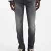Graue Slim-Fit-Jeans aus Stretch-Denim