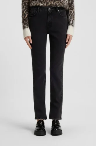 Graue Slim-Fit-Jeans aus Stretch-Denim
