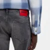 Graue Slim-Fit-Jeans aus Stretch-Denim