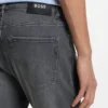 Graue Slim-Fit-Jeans aus Stretch-Denim