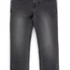 Graue Slim-Fit-Jeans für Kinder aus Stretch-Denim