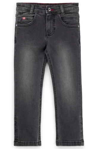 Graue Slim-Fit-Jeans für Kinder aus Stretch-Denim