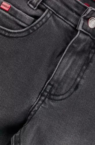 Graue Slim-Fit-Jeans für Kinder aus Stretch-Denim