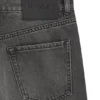 Graue Straight-Fit-Jeans aus festem Denim