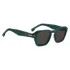 Grüne Acetat-Sonnenbrille mit Logo auf den Bügeln
