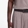 Gürtel aus italienischem Leder mit eckiger Logoschnalle
