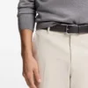 Gürtel mit Dornschließe aus gewebtem Leder