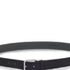 Gürtel mit Logo-Schnalle aus gewebtem Wildleder