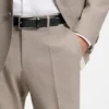 Gürtel mit Schnalle aus italienischem Leder in Gunmetal
