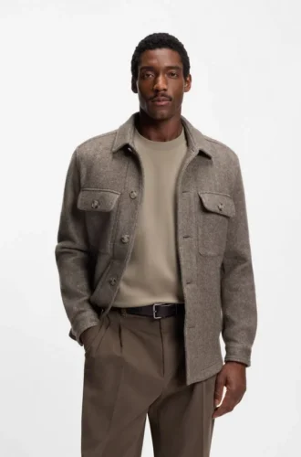 Gürtel mit Schnalle aus italienischem Leder in Gunmetal