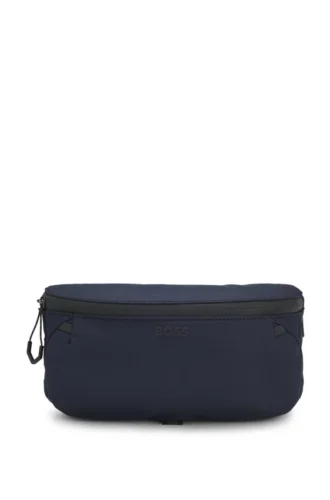Gürteltasche aus Kunstleder mit reflektierenden Reißverschlüssen