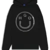 Happy-HUGO-Hoodie aus Baumwollfrottee
