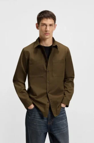 Hemd in lockerer Passform aus weichem Twill