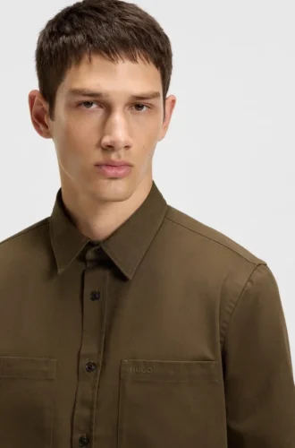Hemd in lockerer Passform aus weichem Twill